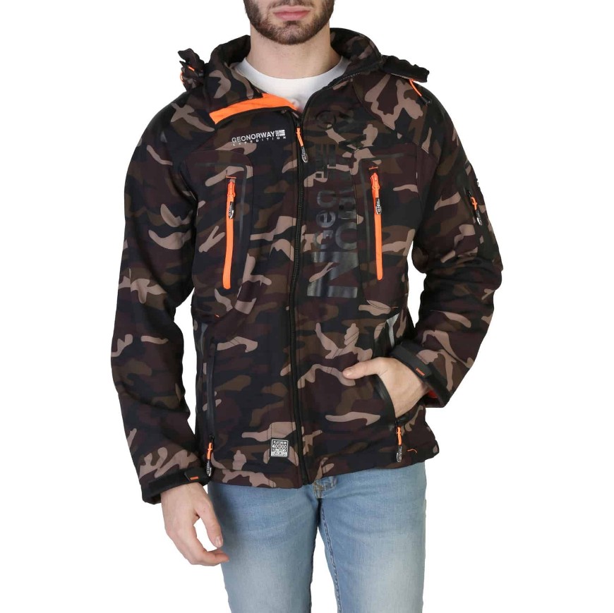 Picture of Geographical Norway-Techno-camo_man Brown